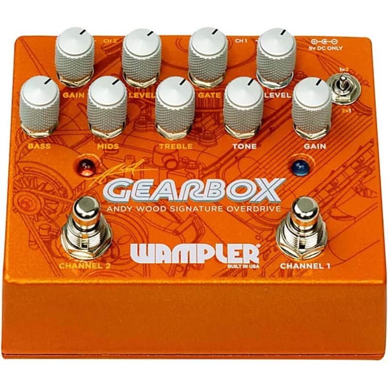 Wampler GEARBOX Andy Wood Signature Overdrive Effects Pedal 2024 - Orange image 1