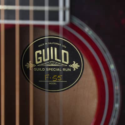 Guild F55E Maple Oxblood Red LTD image 11