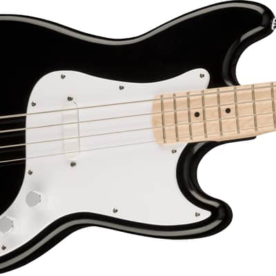 Squier Sonic Bronco Bass Maple Fingerboard White Pickguard Black image 1