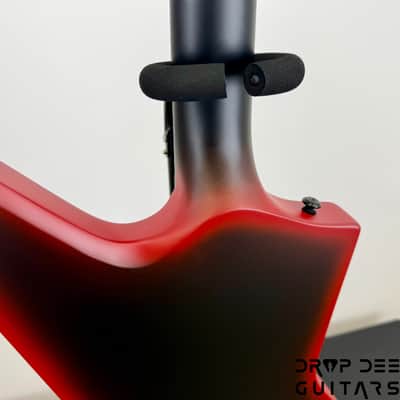 ESP LTD EXL Black Metal Electric Guitar - Black Red Burst Satin image 14