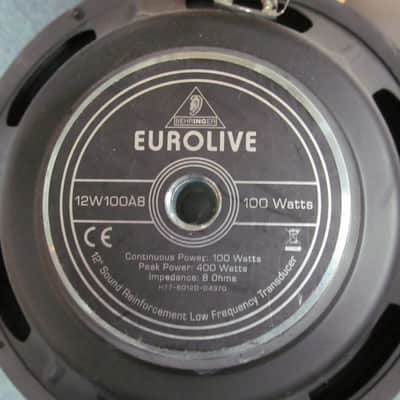 Behringer Eurolive 12W100AB 100 Watts 8 Ohms 12" Replacement Speaker image 1