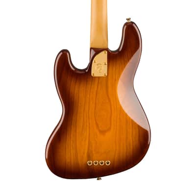 Fender 75th Anniversary Commemorative Jazz Bass Guitar, RW FB, 2-Color Bourbon Burst image 4