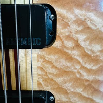 Alembic Spoiler SMB 5-String Bass 1989 - 5A Quilted Maple Top image 4