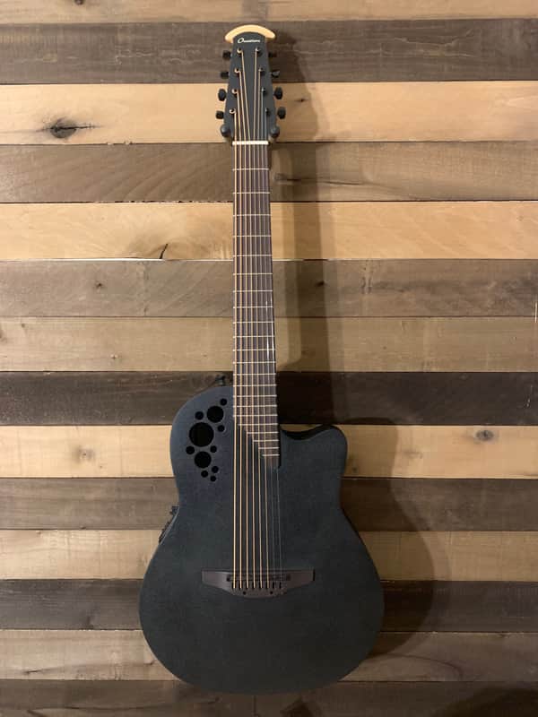 Ovation 1788TX-5 Elite 8 string Mid Bowl Black Acoustic Electric Guitar w/ Case image 1
