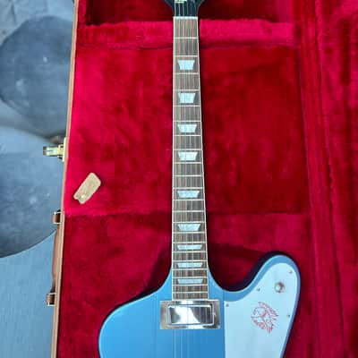 Gibson Firebird T 2017 - Pelham Blue + Vibramate Bigsby B5 + String Spoiler image 5