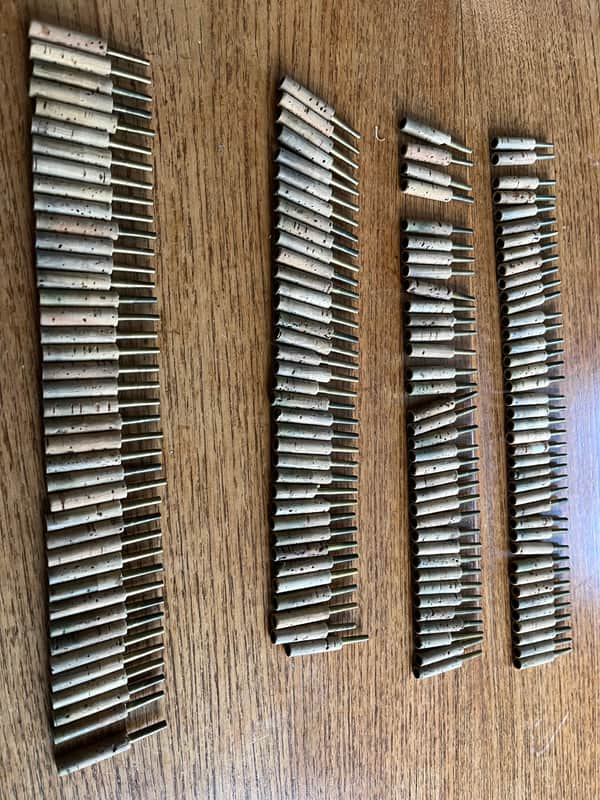 Different Brands of Oboe staples Klopfer style, all 46 mm 1995-2010 - Brass image 1