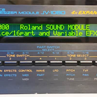 Roland JV-1080 64-Voice Synthesizer Module 1994 - 2001 - Black image 4