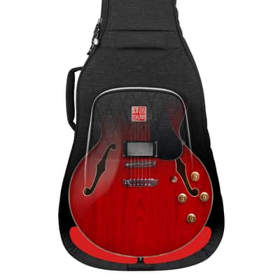 Music Area TANG30 30mm Padded Weather-Proof Semi-Hollow Electric Guitar Gig Bag w/ Multi Handles  - TANG30ES335BLK image 6