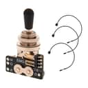 EMG Solderless 3-Position Toggle Switch, Black Knob B289, 4921.00