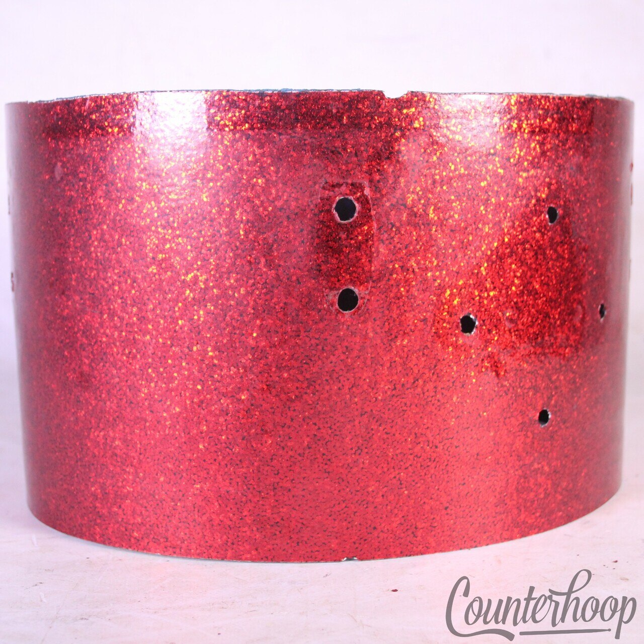 Gretsch Red Sparkle 7x10"Concert Tom Drum Wrap Material Inlays/Patches 60s USA* — main photograph