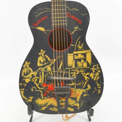 Vintage 1950s Harmony / Supertone "Singing Cowboys" Parlor Guitar image 3