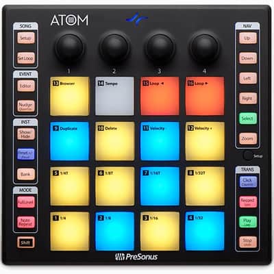 PRESONUS ATOM 16 Pad USB MIDI RGB DJ Controller+Studio One Recording Software image 1