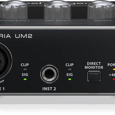 Behringer UM2 Audiophile 2x2 USB Audio Interface With XENYX Mic Preamplifier image 6