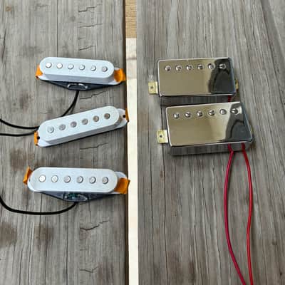 Fender Squier Gibson Epipone Pickup Lot Humbucker Single Coil Strat Stratocaster  - Chrome electric guitar lot project parts, Caster image 3
