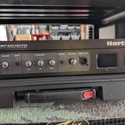 Hartke LH1000 1000-Watt Bass Amp Head 2008 - Present - Black with SKB rolling case image 1