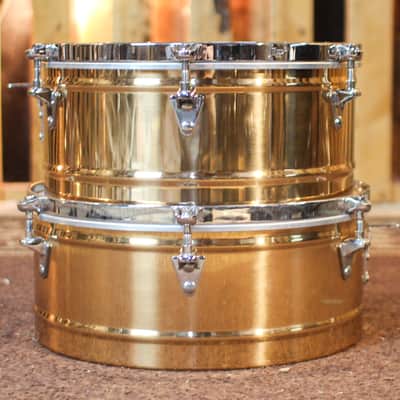 Used LP 14" & 15" Prototype Top Tuned Bronze Timbales image 1
