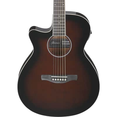 Ibanez AEG7L Left Handed Acoustic Electric Guitar, Dark Violin Sunburst image 1