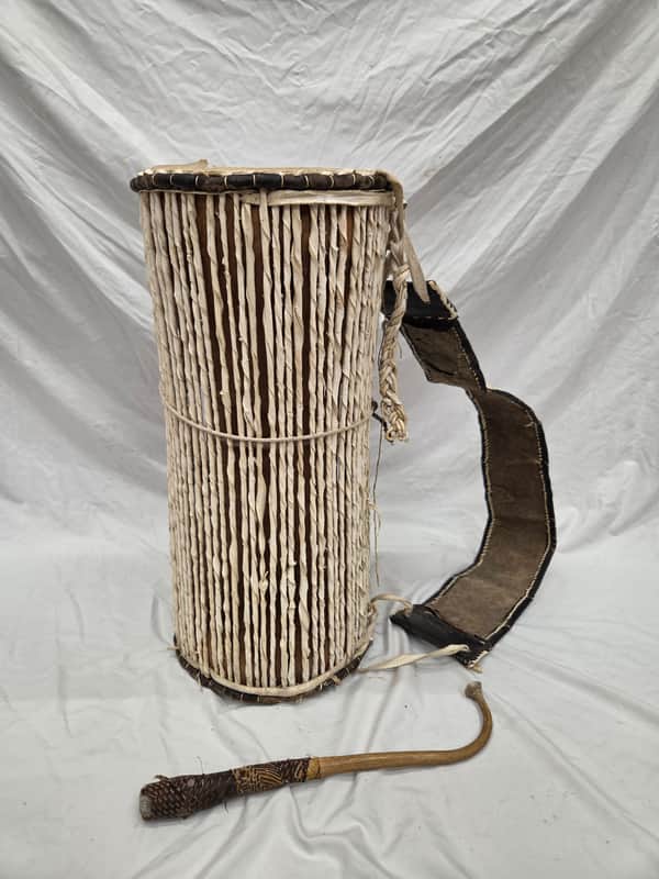 20" Hand-Made Nigerian "Talking Drum" (C020-9) image 1