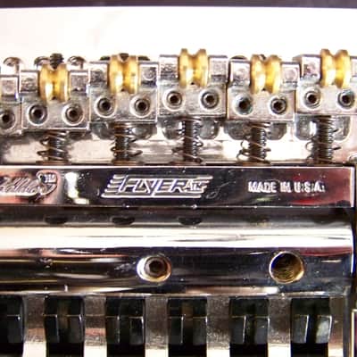 Kahler Flyer 2330 Tailpiece and Bridge Assembly with Vib Arm 1985 Chrome image 2