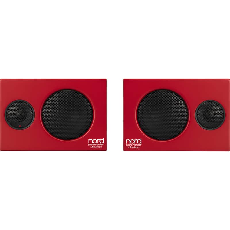 Nord Piano Monitors V2 Active Stereo Speakers, Red (Pair) image 1