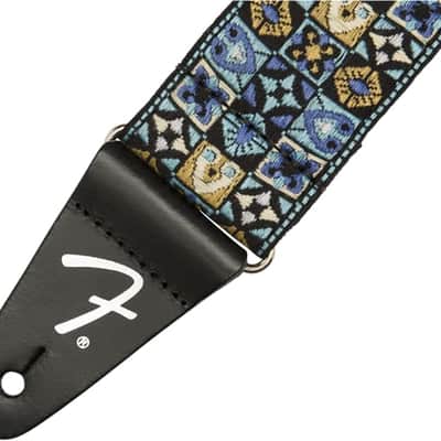 Genuine Fender 2" Festival Series Adjustable Guitar Strap, Blue image 4