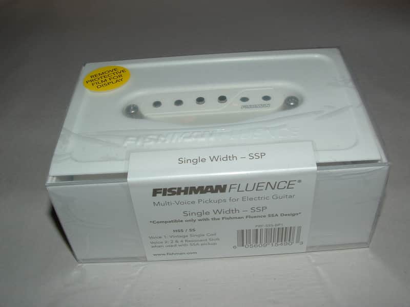 Fishman Fluence PRF-SSS-BP1 6 Single Width Passive Strat Pickup (White and Black) image 1