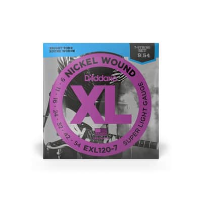 Immagine D'Addario XL 9-54 Super Light 7 String Electric Guitar Strings - EXL120-7 - 3