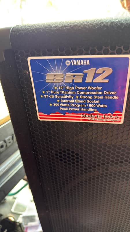 Yamaha BR12 500-Watt 2-Way 12" Passive Loudspeaker 2011 - Present - Black image 1