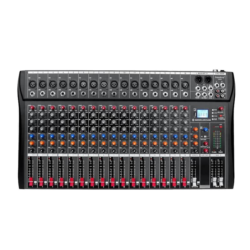 Cxxss Digital 16-Channel Mixer Sound Board Console Wireless Live Studio Audio Mixer Power Mixing USB (110V-220V) image 1