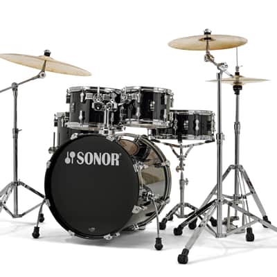 Sonor AQ1 Piano Black Studio 5pc Kit 20x16, 10x7, 12x8, 14x13, 14x6 Birch Shells Pack | Drums & Hardware | Authorized Dealer image 3