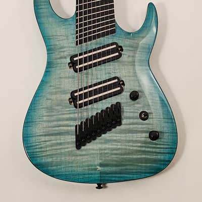 Agile Pendulum Pro 92730 EB CP Oceanburst Flame Multi Scale 9 String Electric Guitar image 2