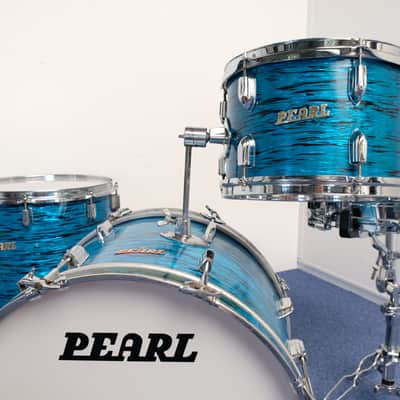 Pearl Challenger outfit drumset 20" - 12" - 14" Blue Oyster Pearl finish from 1971/72 image 4