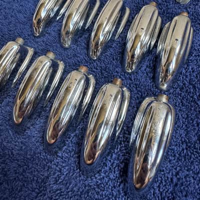 Slingerland Lot of 10 Vintage Bass Drum Lugs 70s - Chrome image 3