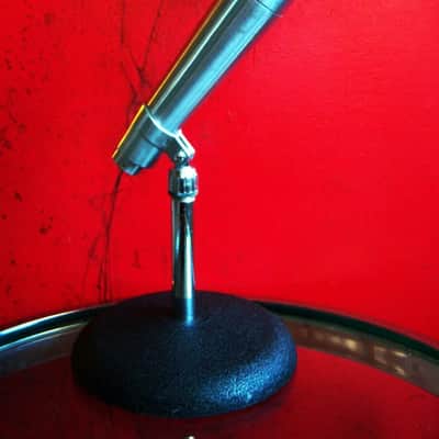 Vintage 1960's Altec 683B dynamic microphone w period Atlas DS5 stand prop display 633A 632C image 1