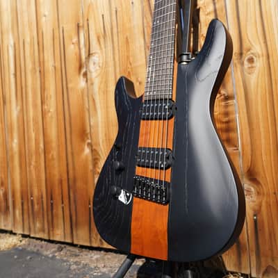 Schecter DIAMOND SERIES C-7 Rob Scallon - Satin Dark Roast Left Handed 7-String Electric Guitar image 6