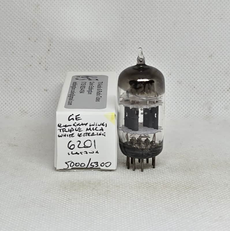 GE JAN 6201 Gray Plate Triple Mica Balanced (5.6%) Single NOS 12AT7 ECC81 12AT7WA 12AT7WB 12AT7WC image 1
