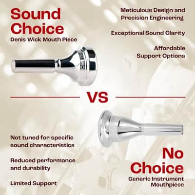 Denis Wick Classic Trombone Mouthpiece Silver Plated, 5880-12CS - V-Type Design for Balanced Tone & Smooth Response - Small Shank Fitting Trombone Accessory 24.7 x 6.5 x 6.1mm image 5