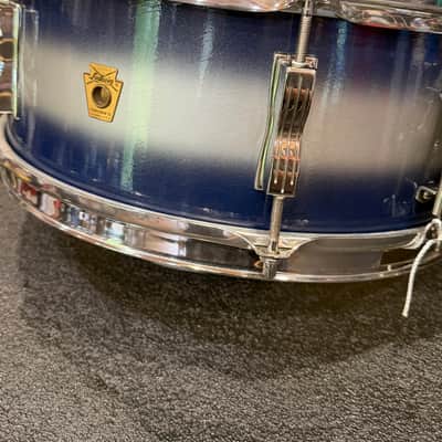 1965 Ludwig Pioneer in Blue/Silver Duco Lacquer (w/vintage case, stand, Ludwig sticks) image 2