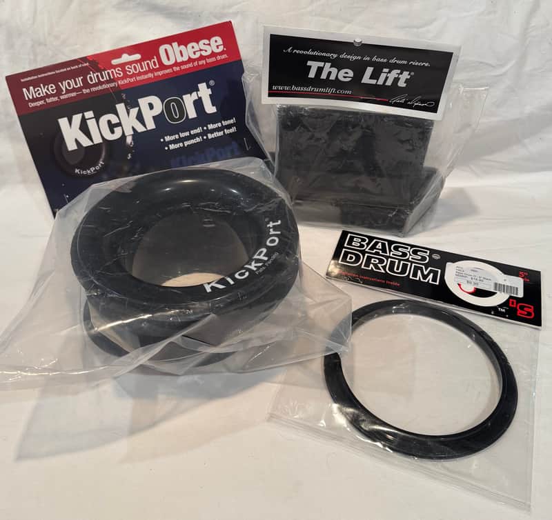 KickPort, Bass Drum O, Evans Bass Drum Lift - 3 Piece Boomin' Bass Drum Kit image 1