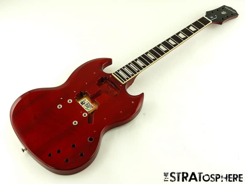 USED Epiphone SG Standard BODY + NECK Guitar Parts, Cherry image 1