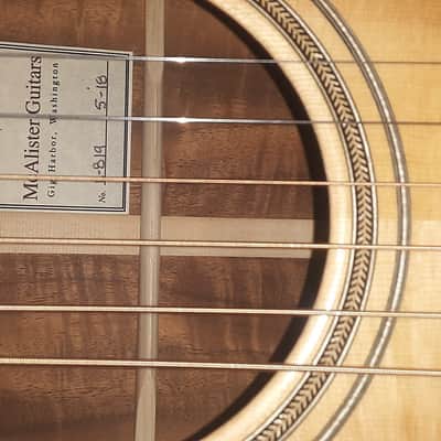 McAlister L-12 fret Bear Claw Engelmann/ AAA Koa 2018 image 6