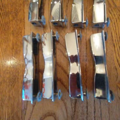 Ludwig (8) vintage club date bass drum lugs with mounting screws, 1960s - all mint! image 6