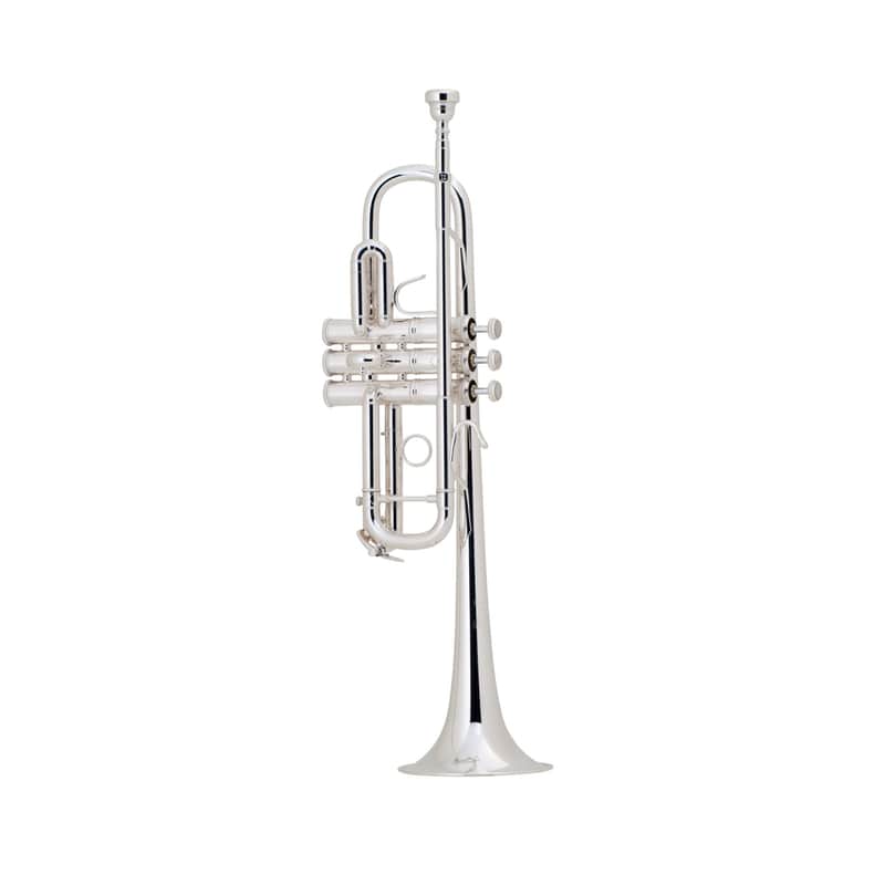 Bach Stradivarius C180 Series Professional C Trumpet Outfit, Silver Plated image 1