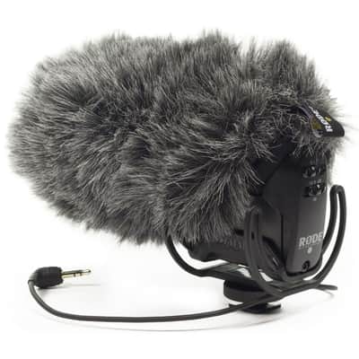 Rode Rode Microphones VideoMic Pro R Cardioid CondenserMic with Rycote Lyre Shock Mount for DSLR Cameras - Bundle with Rode DeadCat VMPR Artificial Fur Wind Shield, Cleaning Kit, 9V MAX Alkaline Battery image 7