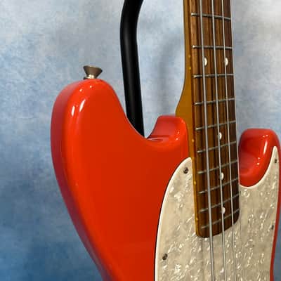 1999 Fender MB-98 / MB-SD Mustang Bass Fiesta Red Crafted in Japan, CIJ image 6