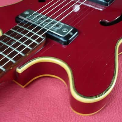 Teisco EP-2L Hollow Body Electric Guitar Japan Vintage 1960's Red image 10