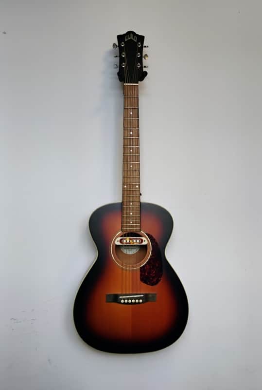 Guild Westerly Collection Series M-240E Troubadour - Pau Ferro Fretboard - 2019 - Present - DeArmond Tone Boss Sound Hole P/U - Vintage Sunburst (VSB) - Satin image 1