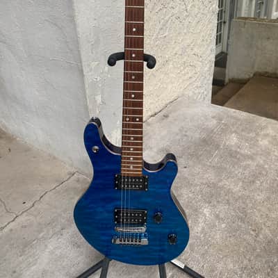 Washburn Quilted Maple WM100 USA Chicago Custom Shop 1998 - Cobalt Blue image 10