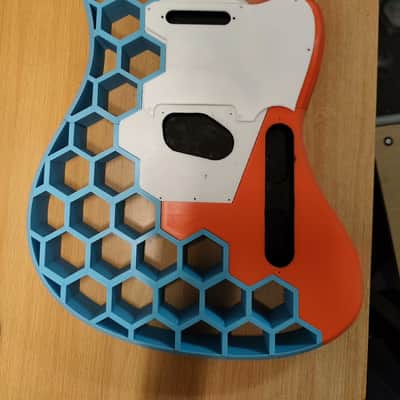 3D Printed Guitar Body with a Glowing Effect. image 4