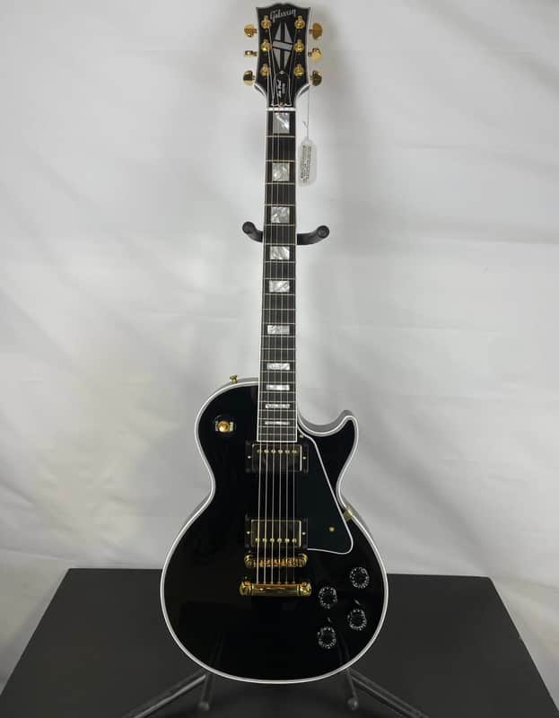 Gibson Custom Shop Les Paul Custom Electric Guitar, Ebony Fingerboard, Ebony image 1